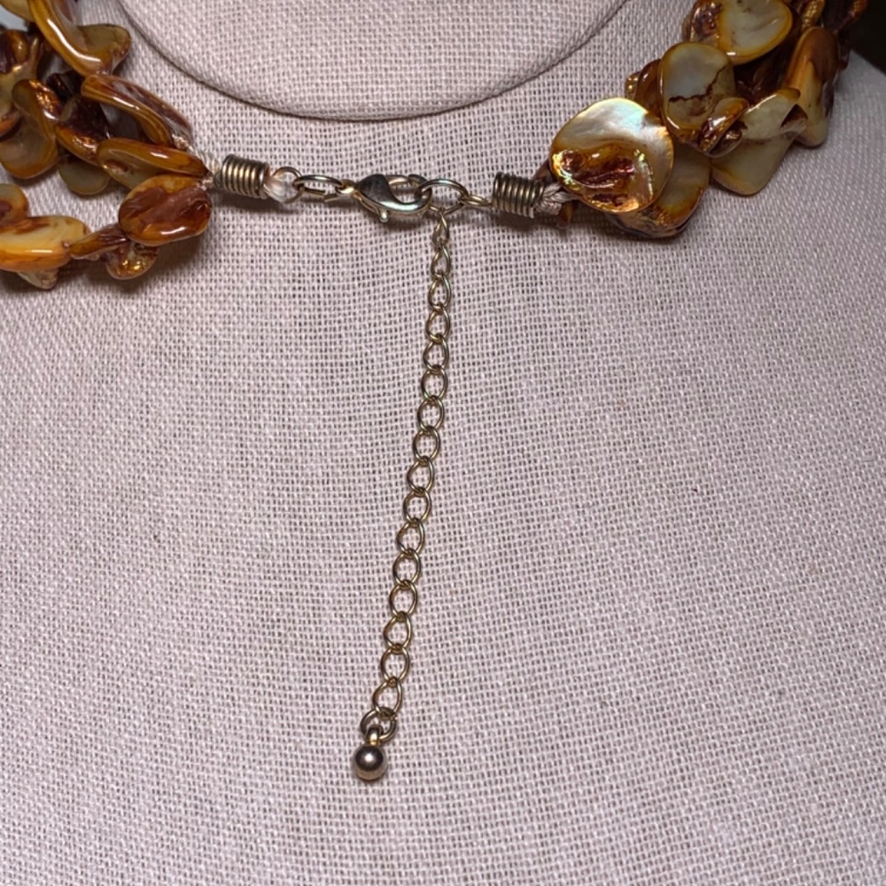 Lustrous Colored Shell Statement Necklace. In Sha… - image 4